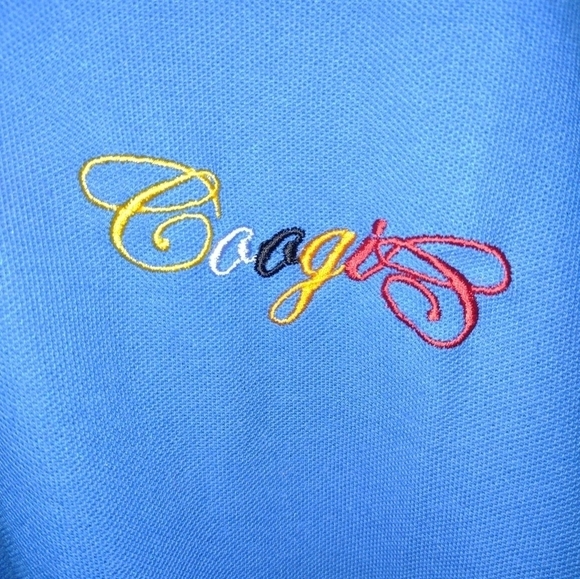 Vintage COOGI Equalizer Design Blue Collared Shirt Size 3XL but fits like 2XLT - Picture 3 of 4